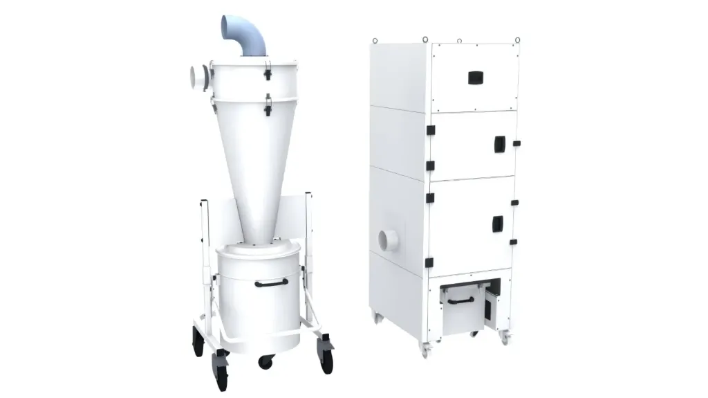 Ensemble d'aspiration/filtration pour le polissage automatisé avec une unité CNC