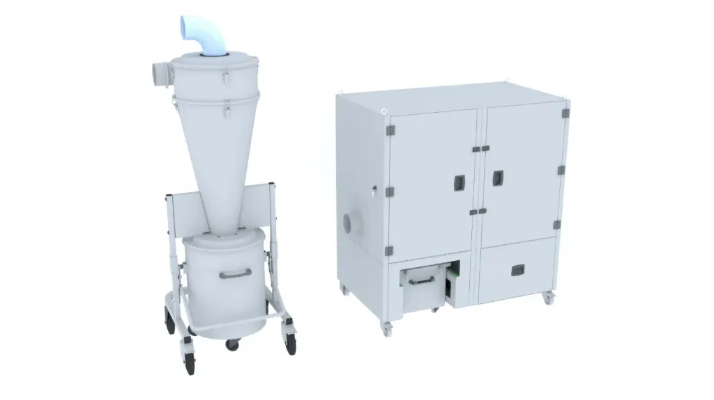 [FILTR-POLISS-1500] Ensemble d'aspiration/filtration pour le polissage automatisé avec deux unités CNC 