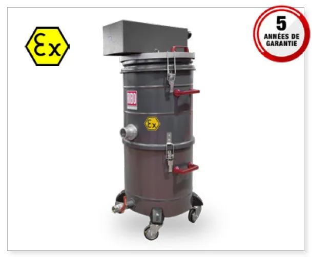 [ASPI-AIR2-50-EX] Aspirateur pneumatique ATEX 1/21 liquides et copeaux